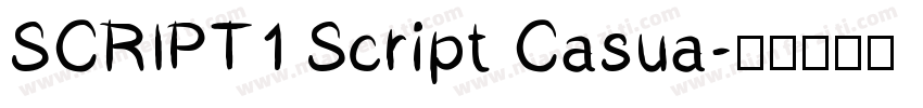 SCRIPT1 Script Casua字体转换